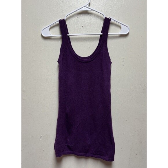 Neiman Marcus Tops - Neiman Marcus 100% Cashmere Knit Tank Top Sweater Purple Pullover Small Womens